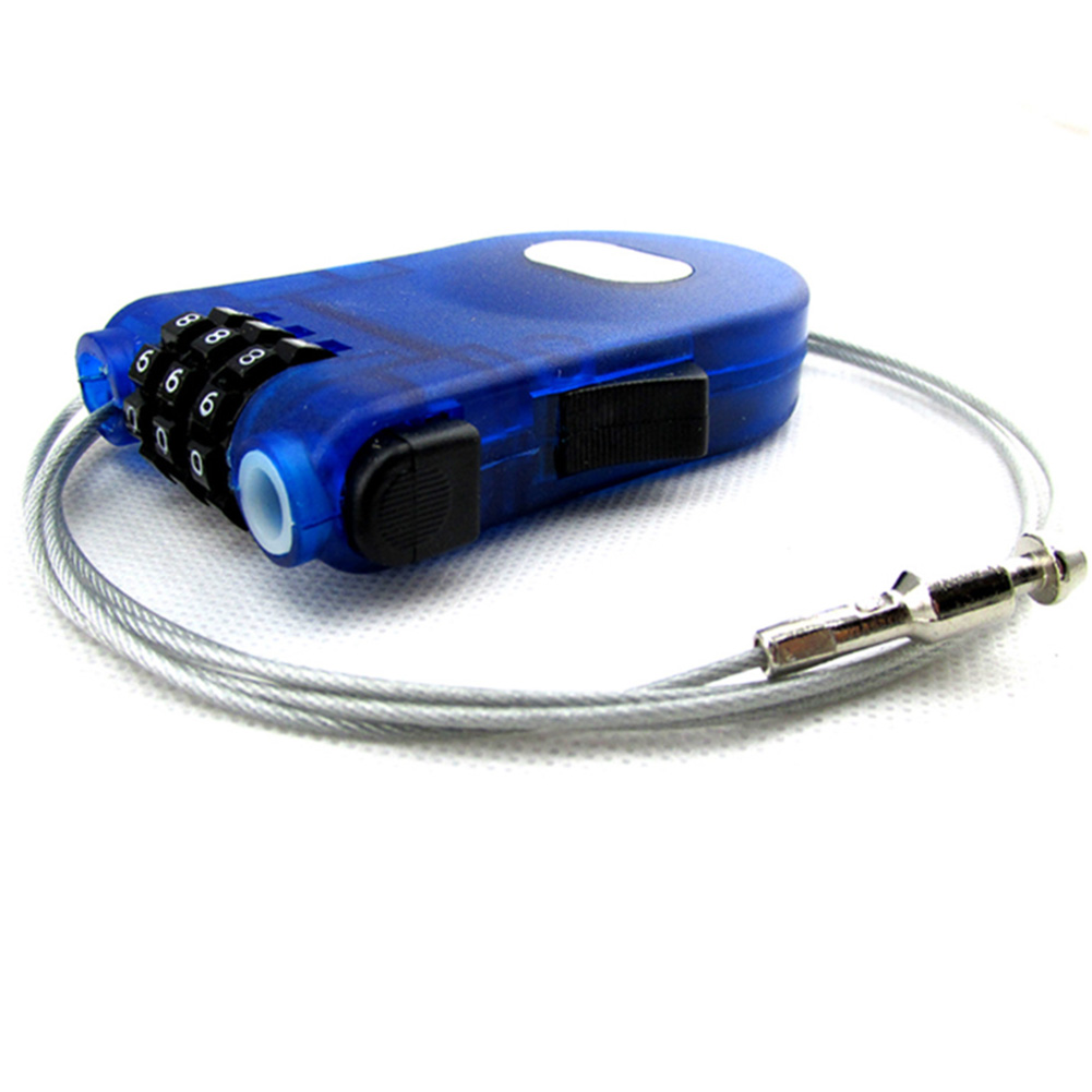 Mini 3 Digit Code Rope Bicycle Parts Cable Lock Long Roller Ski Pram Padlock