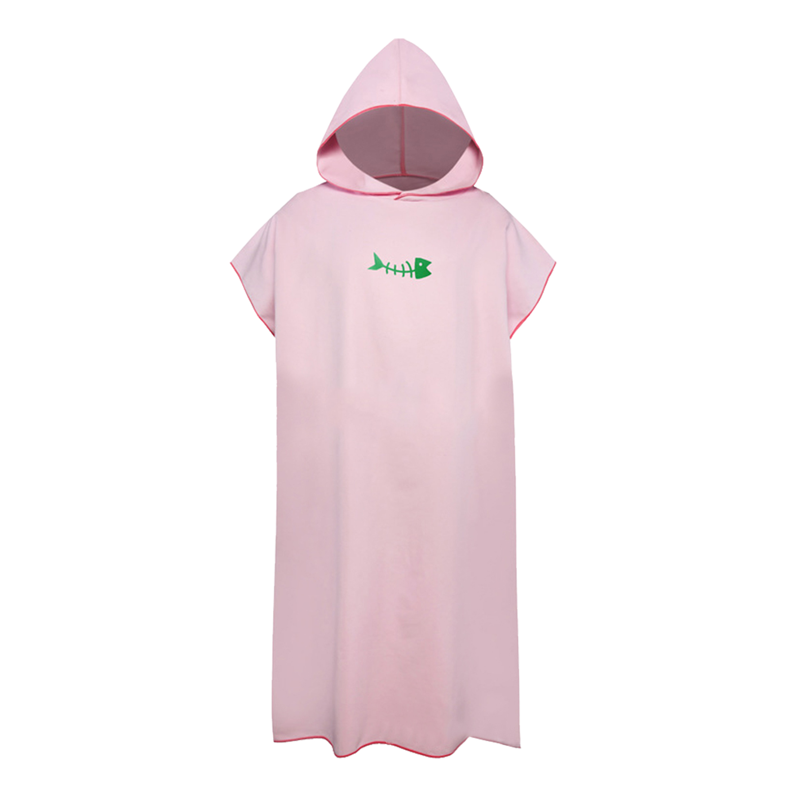 Microfiber Bath Swim Beach Towel Outdoor Adult Hooded Poncho Bathrobe 110*80cm