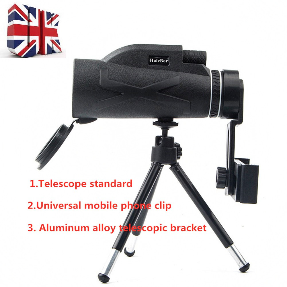 UK 80x100 Hunting Camping Optical Lens Monocular Telescope Zoom HD Night Vision