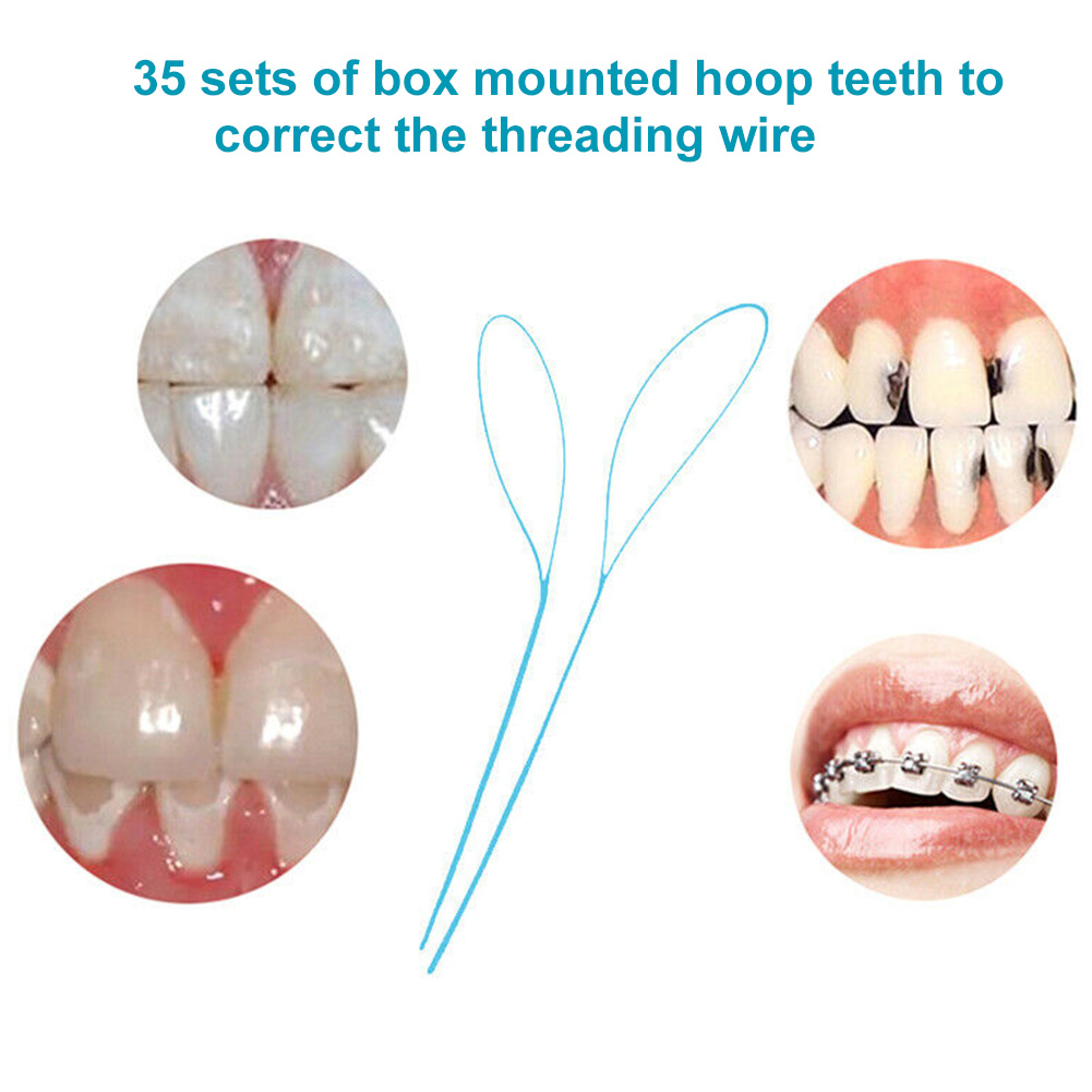 35pcs/box Orthodontic Fixation Floss Threaders For Braces Bridges