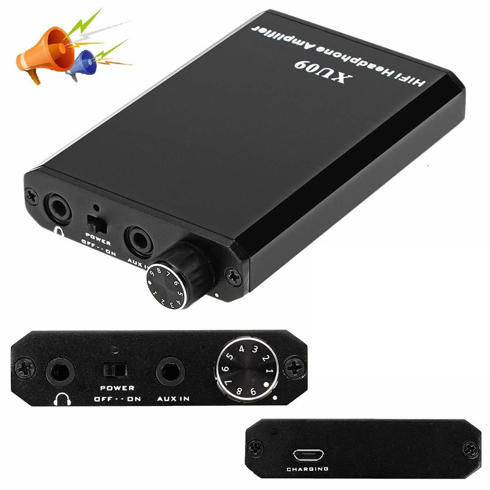 XU09 Audio Metal HIFI Mini Music Improver Stereo Portable Headphone Amplifier