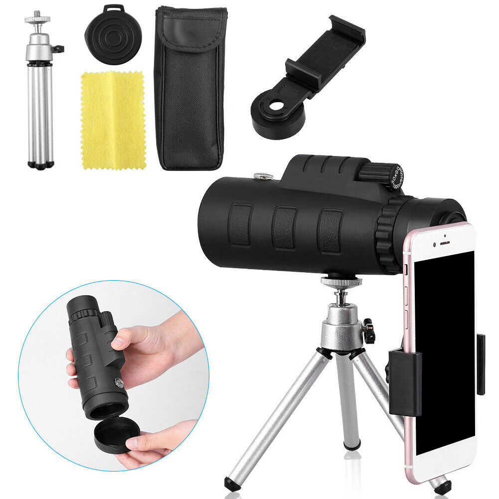 50x60 Day HD Optical Monocular Telescope Clip Night Vision Phone Photographing