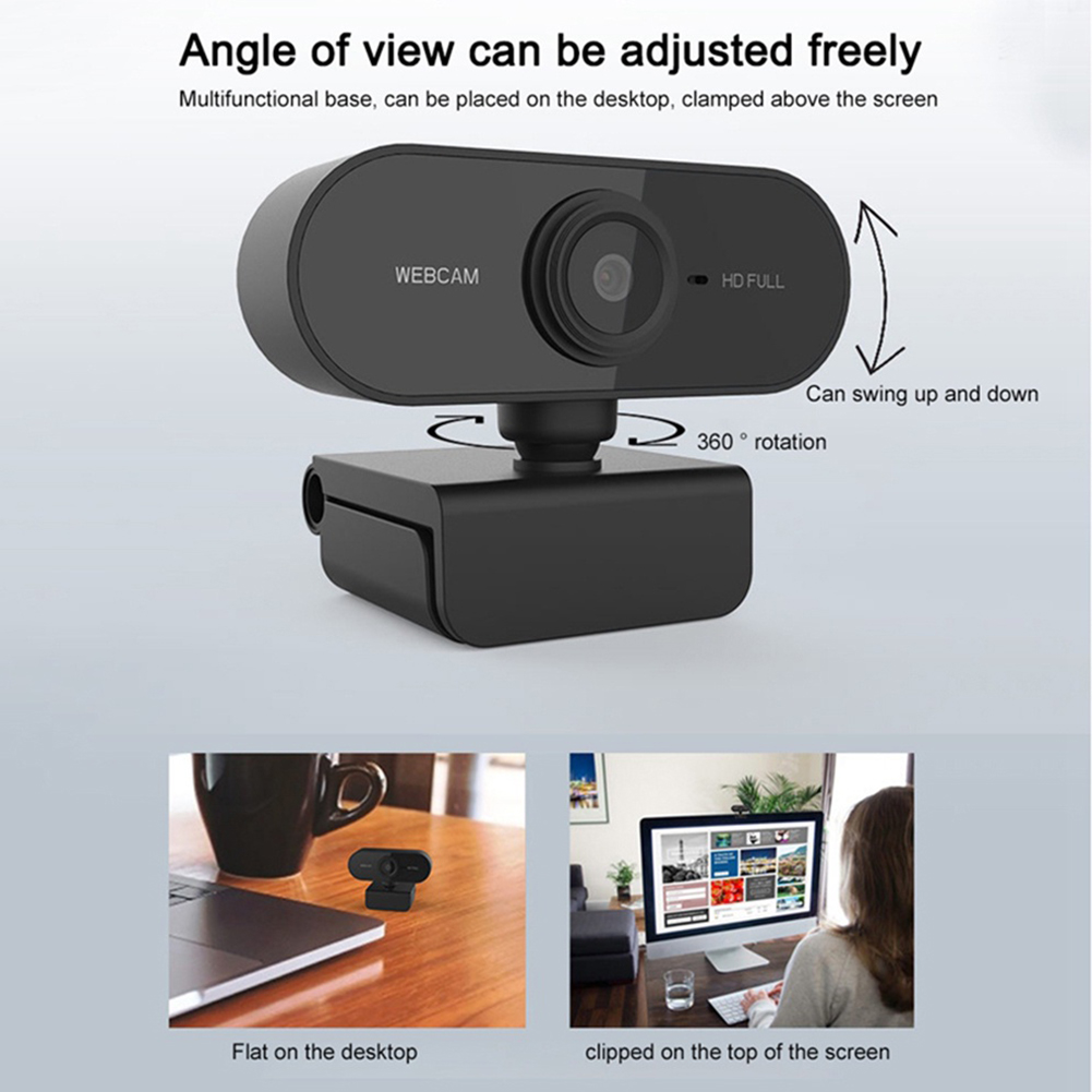 For PC Laptop 1080P Full HD Webcam Video Calling Plug And Play With Microphone