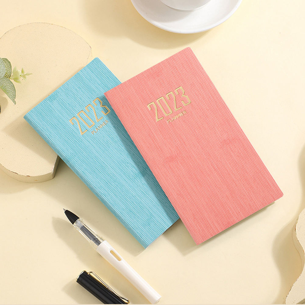 A6 Week To View Pocket Diary Gift Portable Leather Cover Pages Planner Book