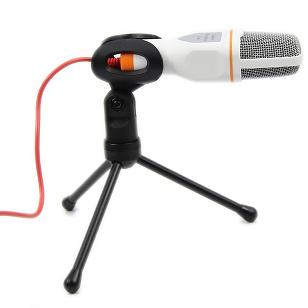 Professional 3.5mm Condenser Microphone PC Phone Reing Mic with Stand Tripod