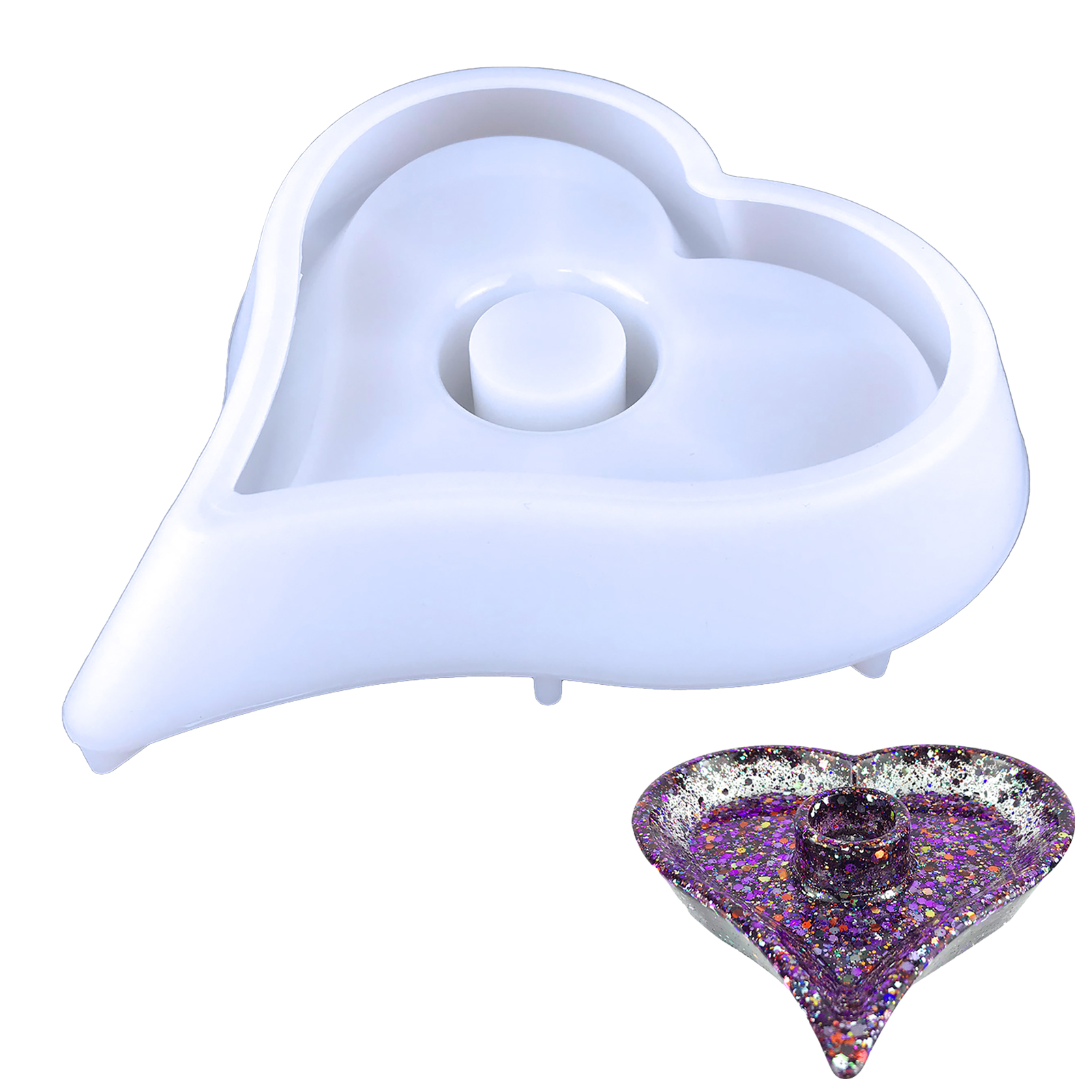 Mold Heart Shape White Gift Supplies Family Tray Home Decorations