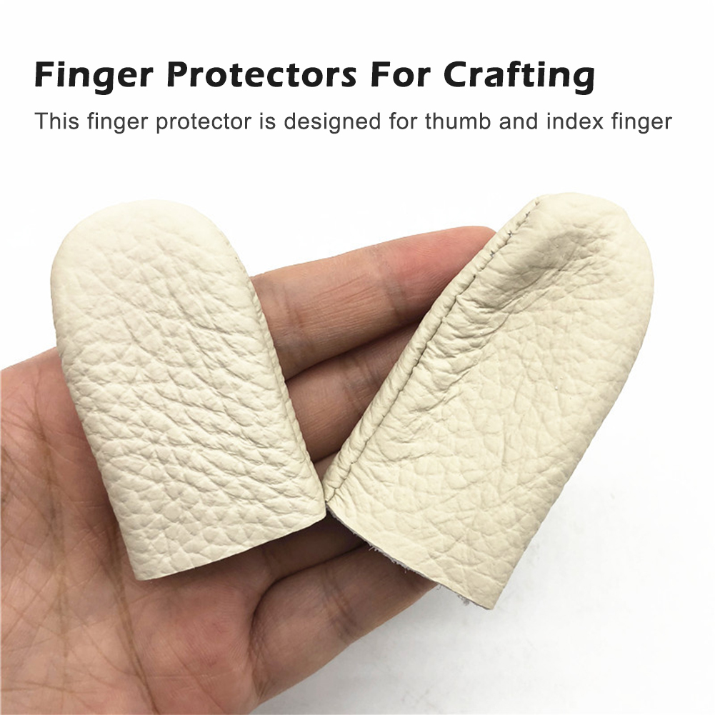 Needle Felting Finger Protectors, Finger Guards, Leather, One Pair 