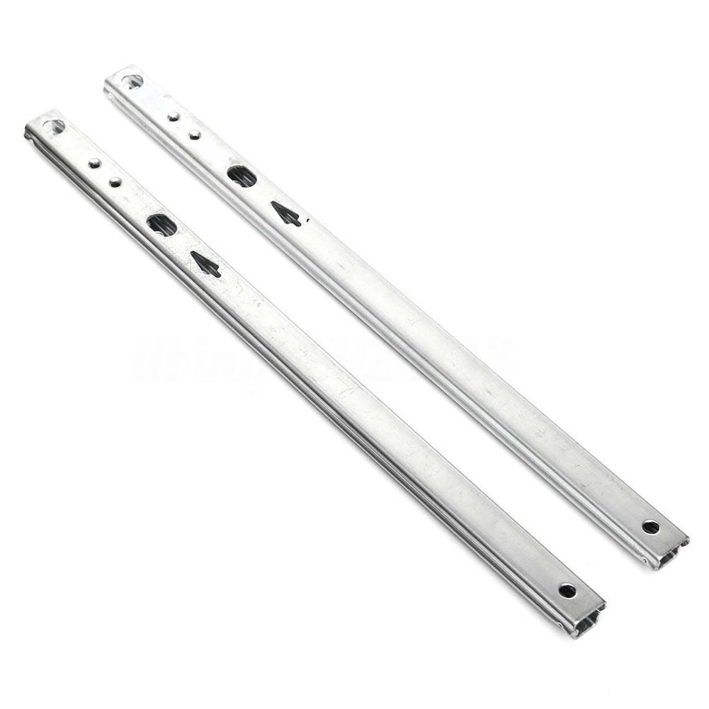 Metal Draw Runners Kitchen Bedroom Groove Ball Bearing 182-406mm Drawer Slides