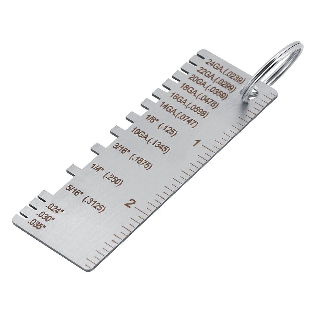 Stainless Steel Thickness Measuring Measurement Plate Wire Gauge Gage ...