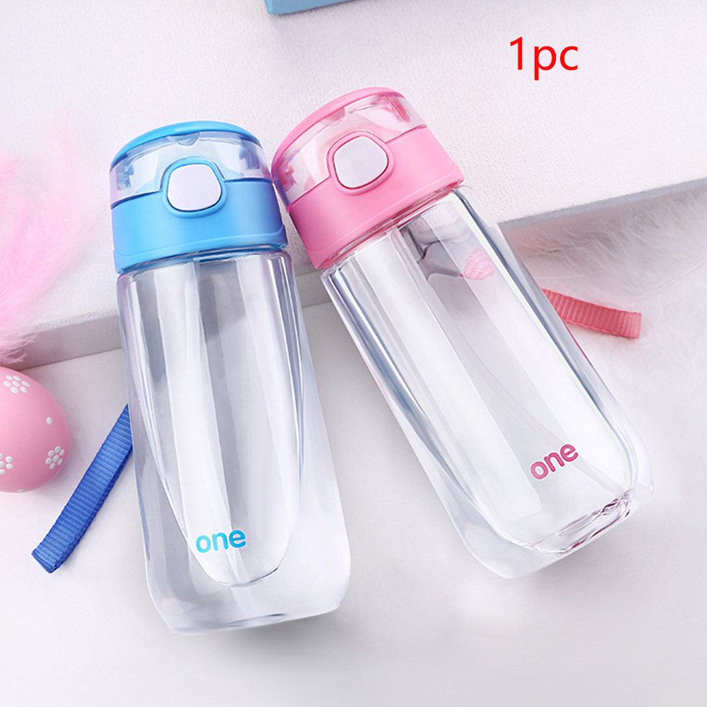 With Straw Leak-proof Cute Outdoor Sport Bottles Portable Ne