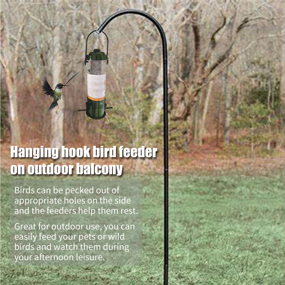 Portable Food Container Station Bird Feeder Transparent Outdoor Garden Hanging