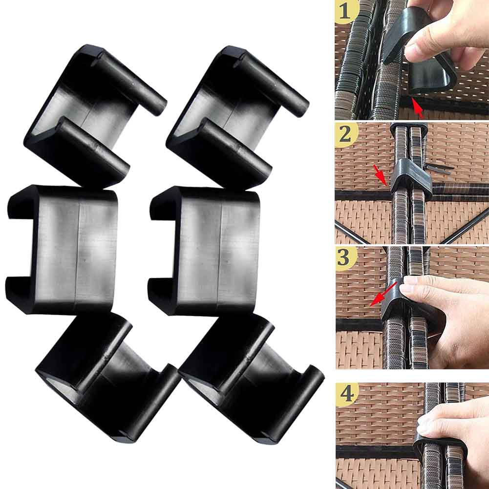 OUTDOOR PATIO SECTIONAL Sofa Wicker Furniture Clips Rattan Chair Couch