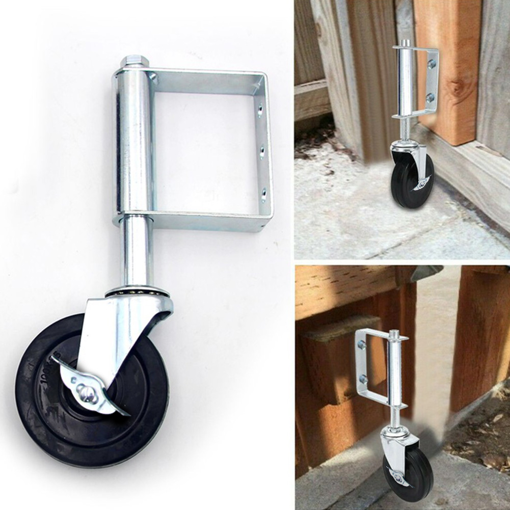 EASY INSTALL GATE Caster Door Wheel Heavy Duty Spring Swivel Shock