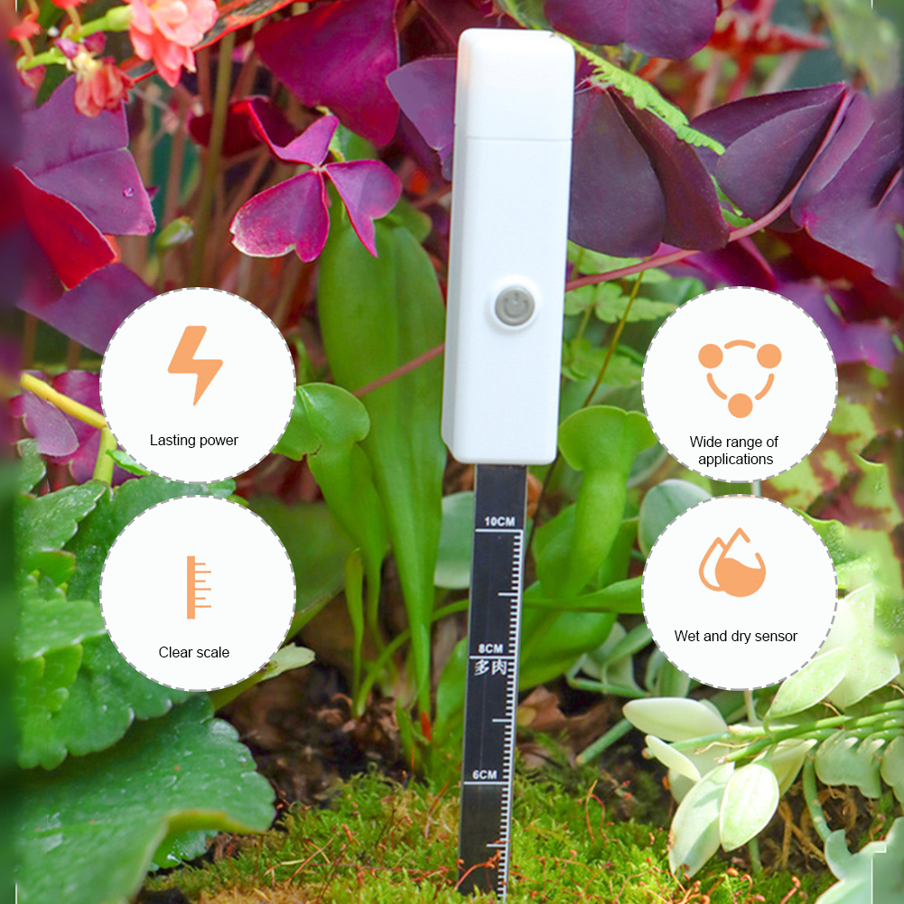 WITH FLASHING LIGHT Plants Soil Moisture Meter Potted Humidity Sensor ...