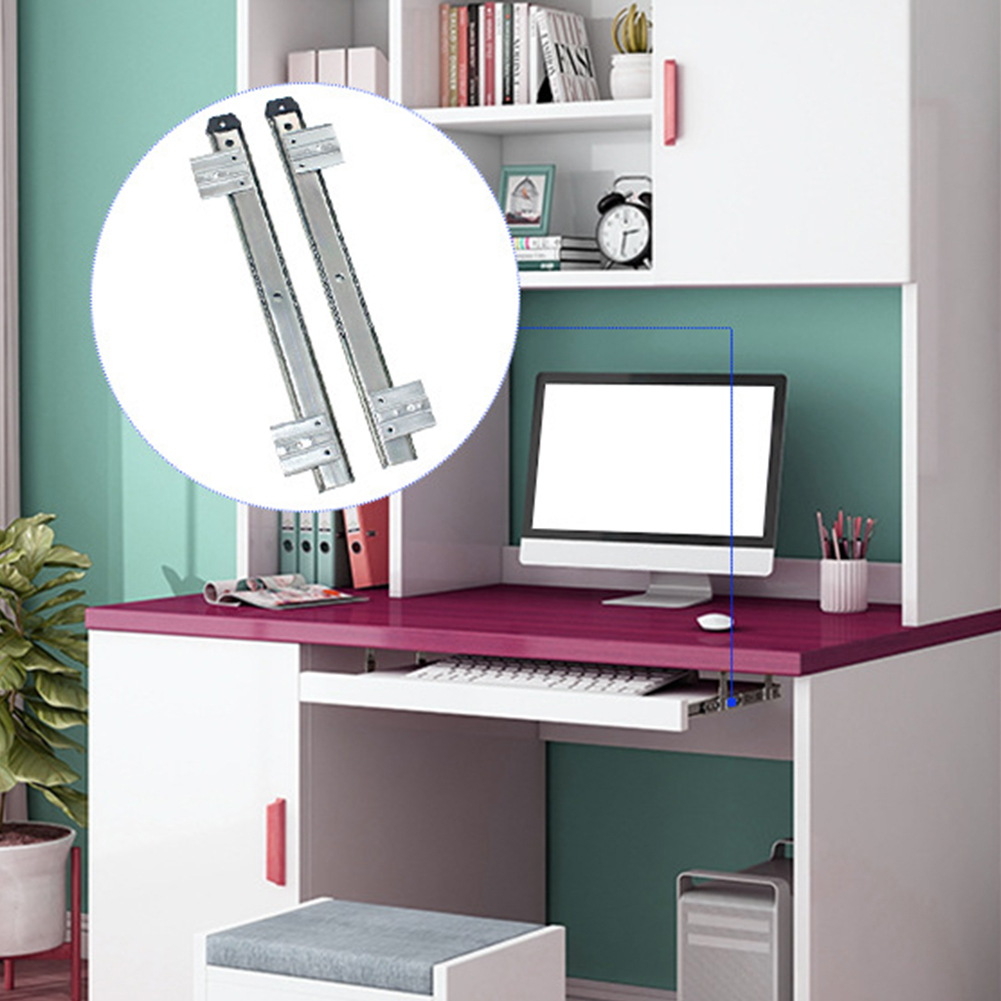 Smooth Computer Desk Long Keyboard Bracket Crane Office Drawer Slide Rail