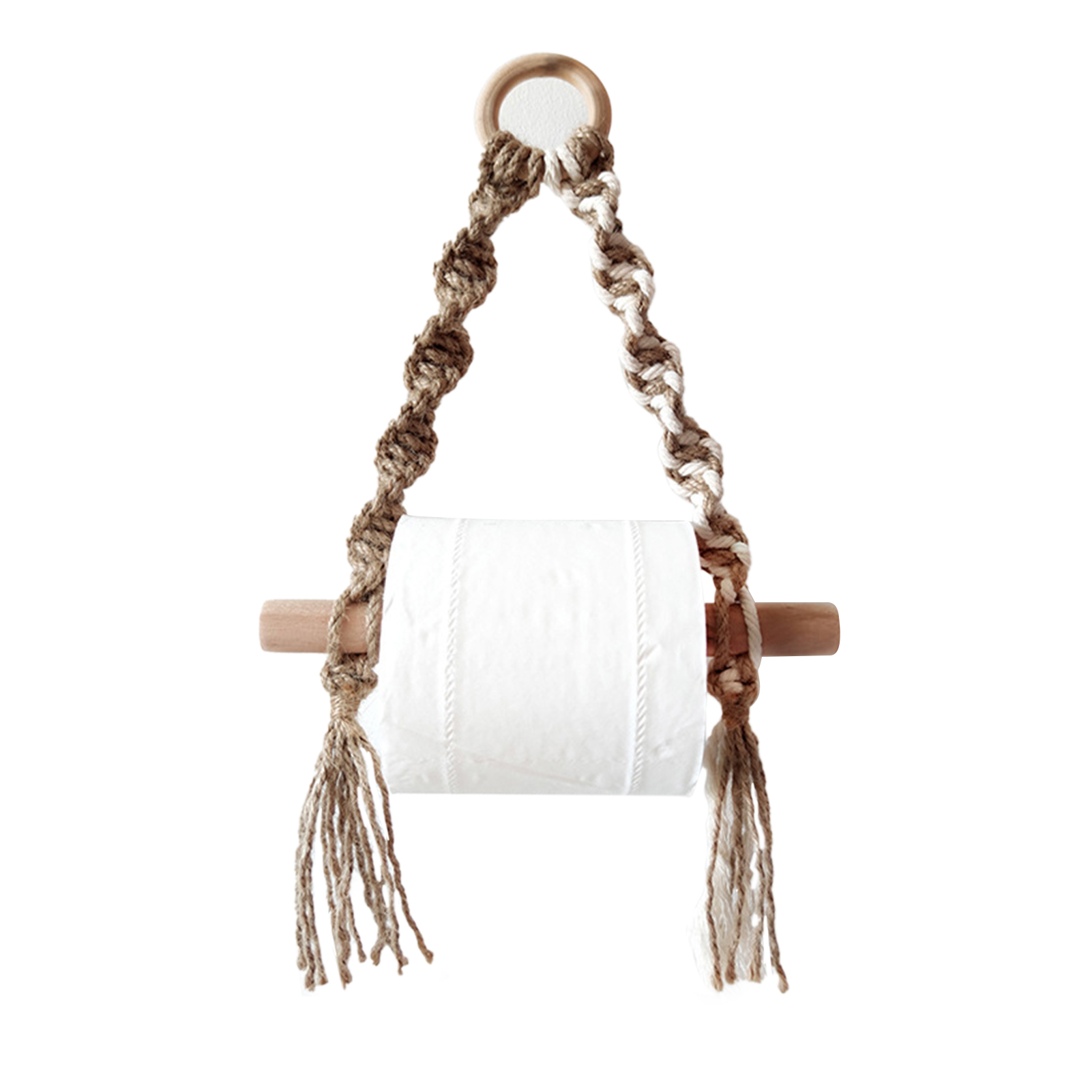 Toilet Paper Holder Rack Nordic Organizer Tapestry Macrame Hanging Rope Towel