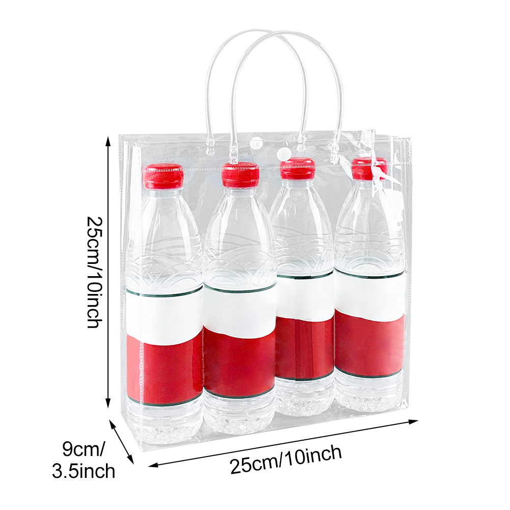 Clear pvc plastic best sale bag with snap button