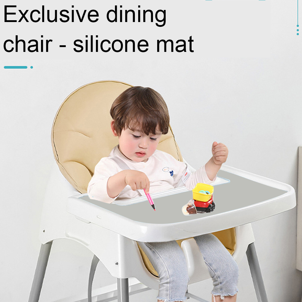 Silicone mat for outlet high chair tray