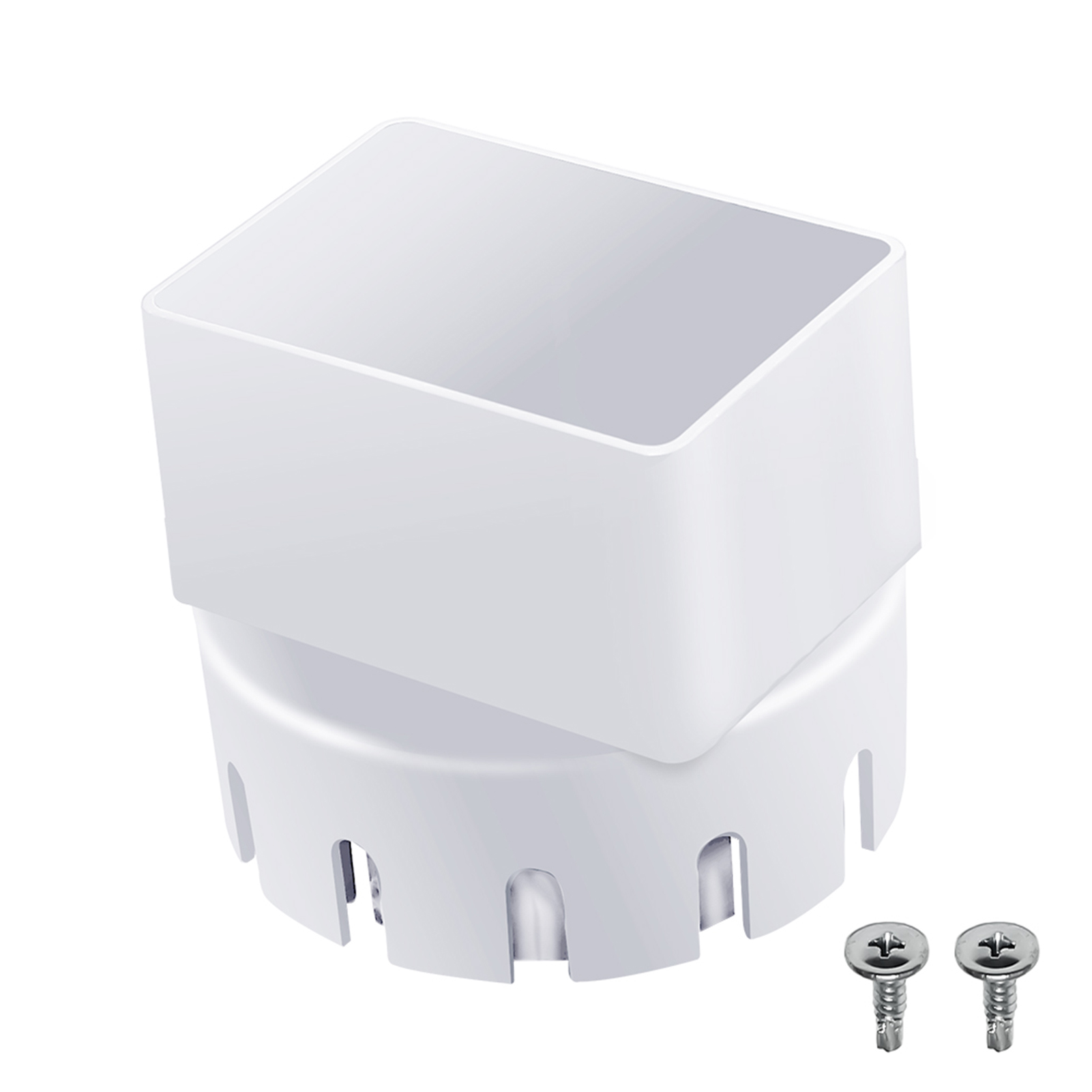 Downspout Adapter Rain Gutter With Screw Drain Pipe PVC Outdoor Fit 3 Or 4 Inch JB10937