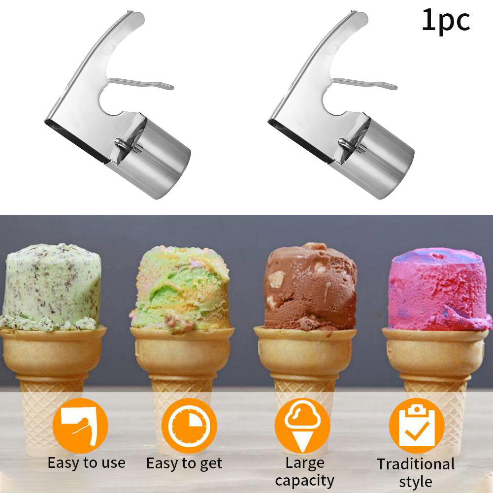 Durable Stainless Steel Ice Cream Scoop Big Ice Cream Nostalgic Scoop With  Spring-powered Trigger Big Volume Old Style Scoop Easy To Clean