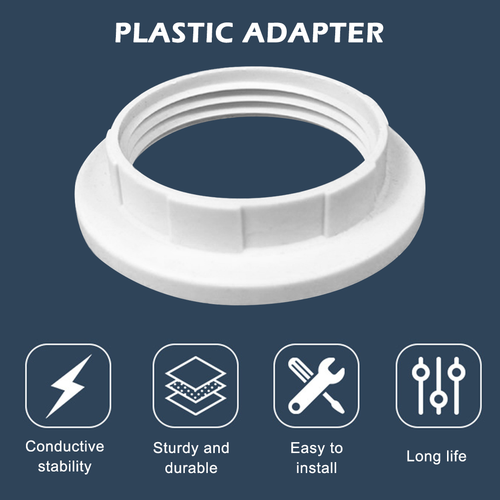8pcs Lampshade Reducer Ring Threaded Plastic Adapter Universal E27 8pcs-lampshade-reducer-ring-threaded-plastic-adapter-universal-e27