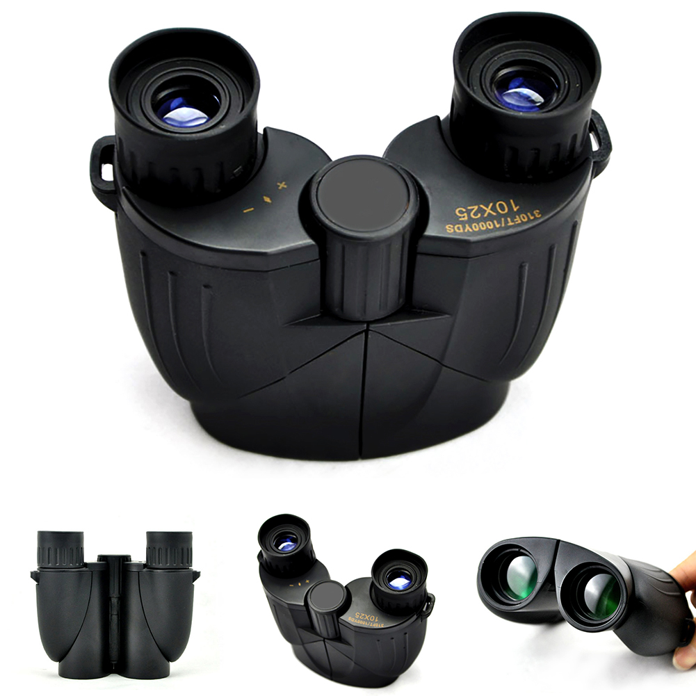 Outdoor 10x25 Telescope Shimmer Night Vision Travel Binoculars Hunt Pocket w/Bag