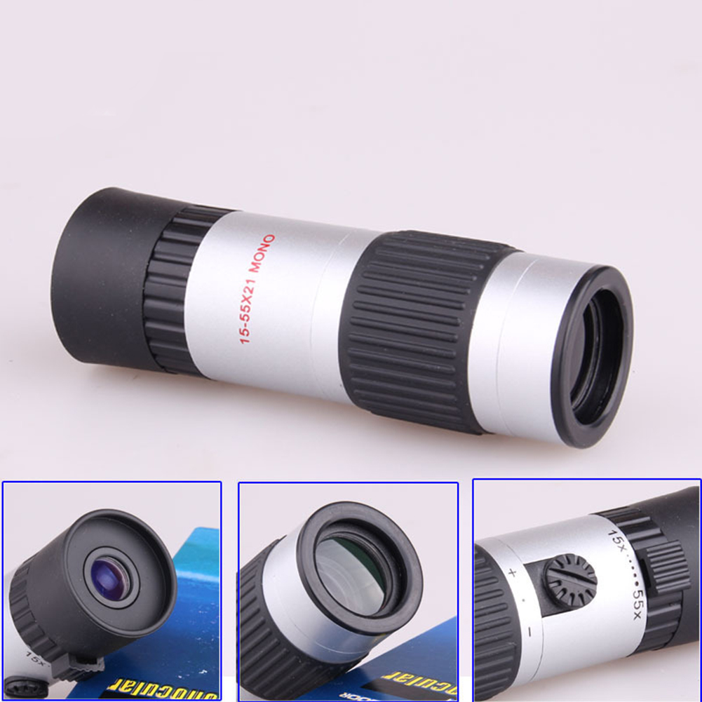 15-55X21 Zoomable Hiking Adjustable Outdoor Camping Portable HD Mini Monocular