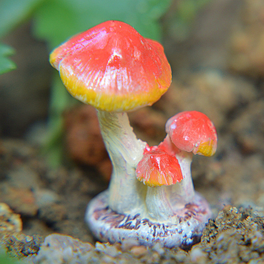 Dollhouse Toadstool Mushroom Terrarium DIY Fairy Decor Garden Miniature LP 