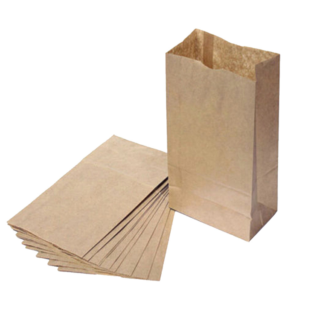 10 pcs brown kraft strung paper bags food sandwich grocery fruit veg bag image 4