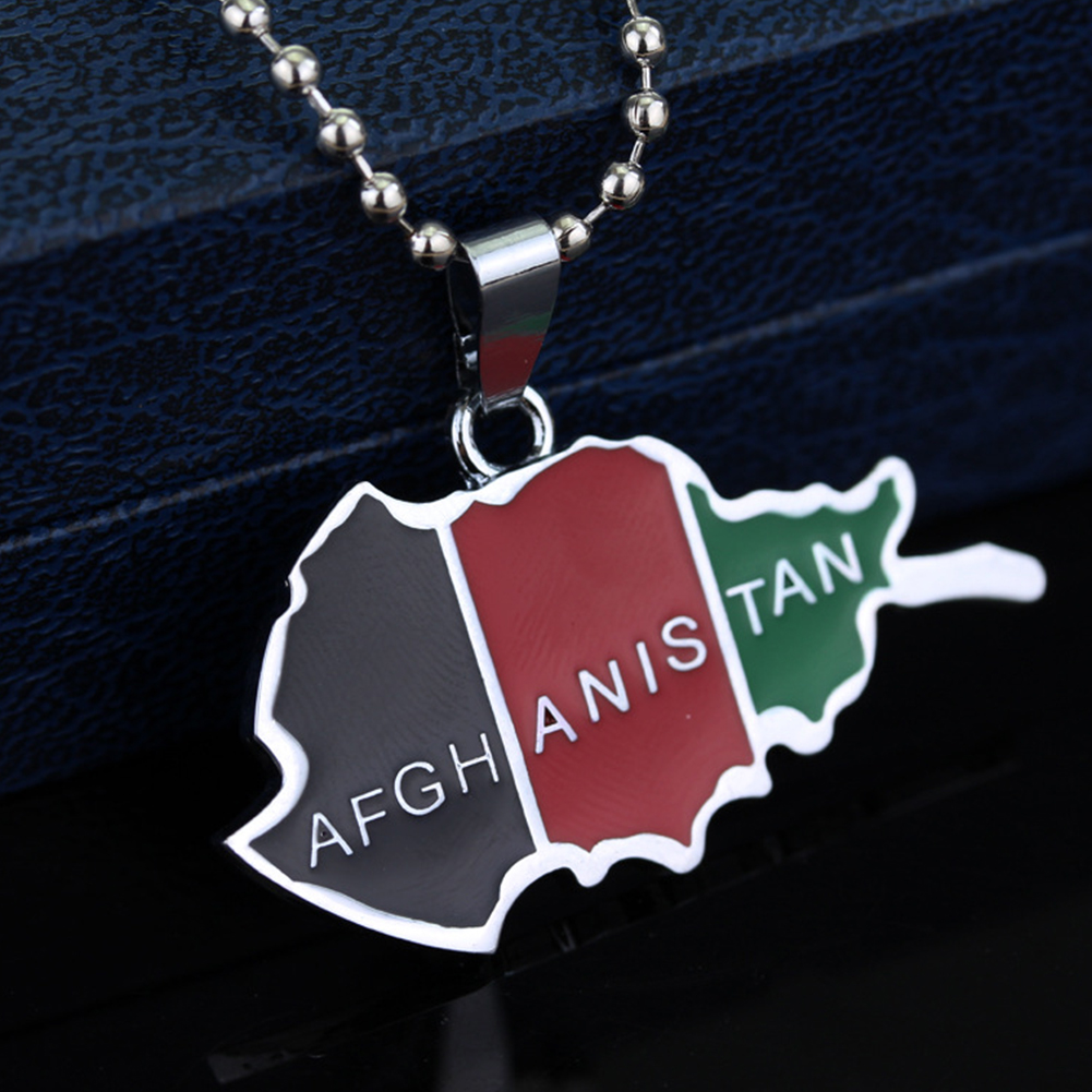 YZyizhen Afghanistan Karte Anhänger Halskette – Afghanische Land Umriss  Charm Kette Zierlicher Patriotischer Emaille Schmuck, Ethnischer Stil  Hip-Hop