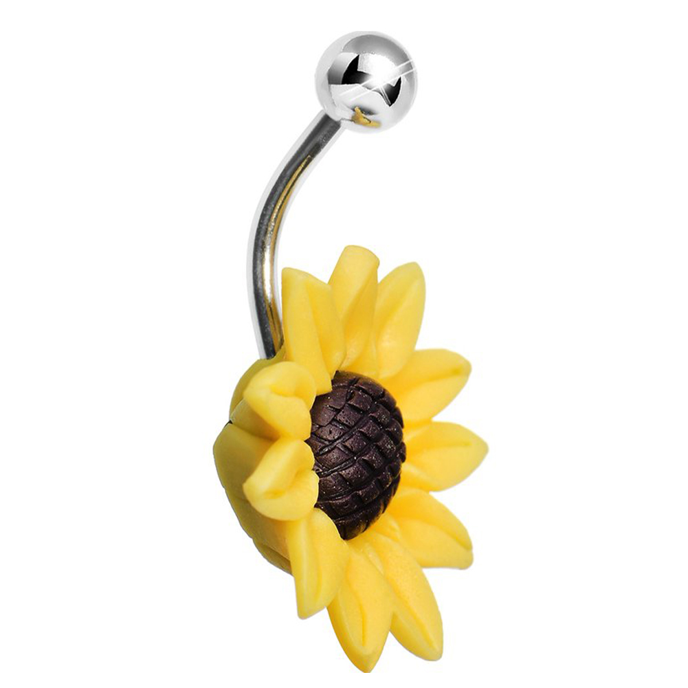 Sunflower belly 2025 button piercing