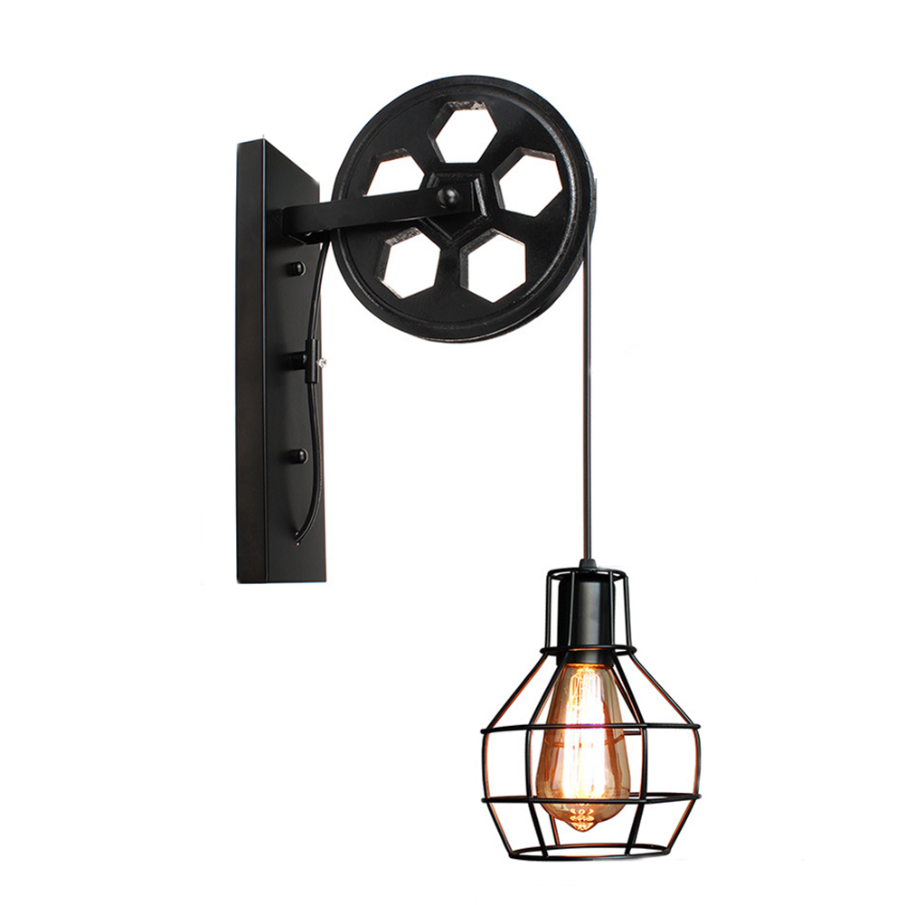 industrial pulley light fixture