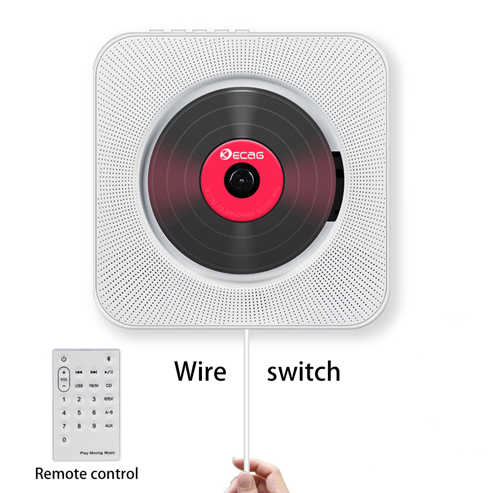 Retro Style Wall-mounted EnglishB FM Radio Bluetooth CD Player EU plug Gift