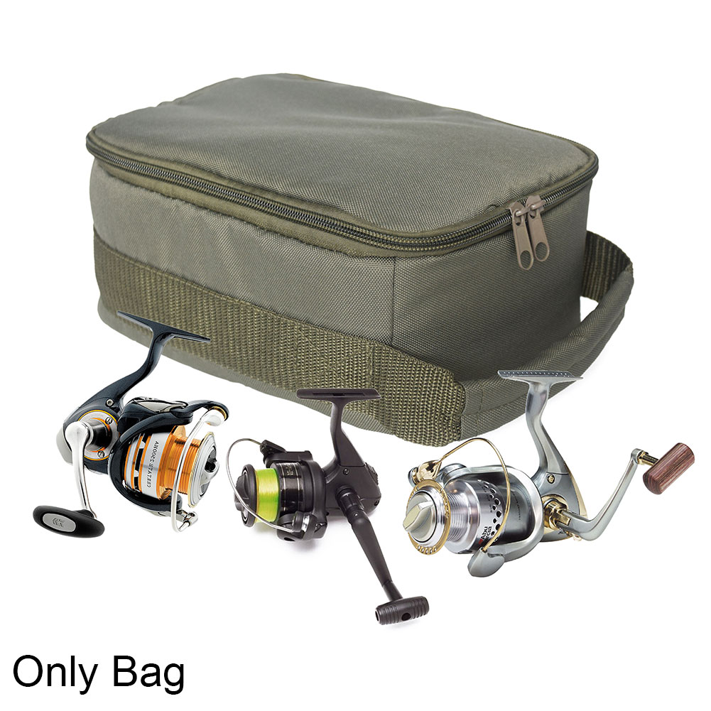 Fishing Reel Bag Storage Case Dual Fastener 4-Layer Easy To Carry