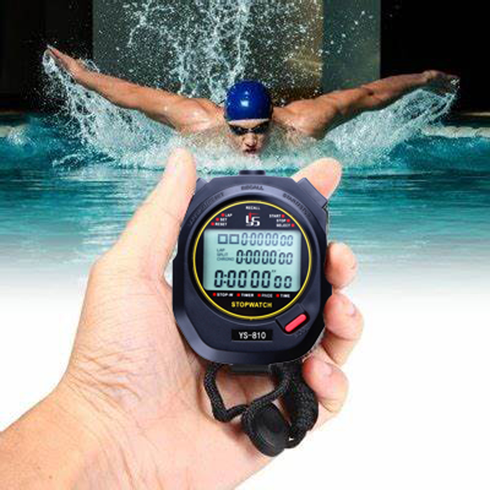 Stopwatch Running Alarm 10 Channels Athletics Timer Digital Display 3 ...