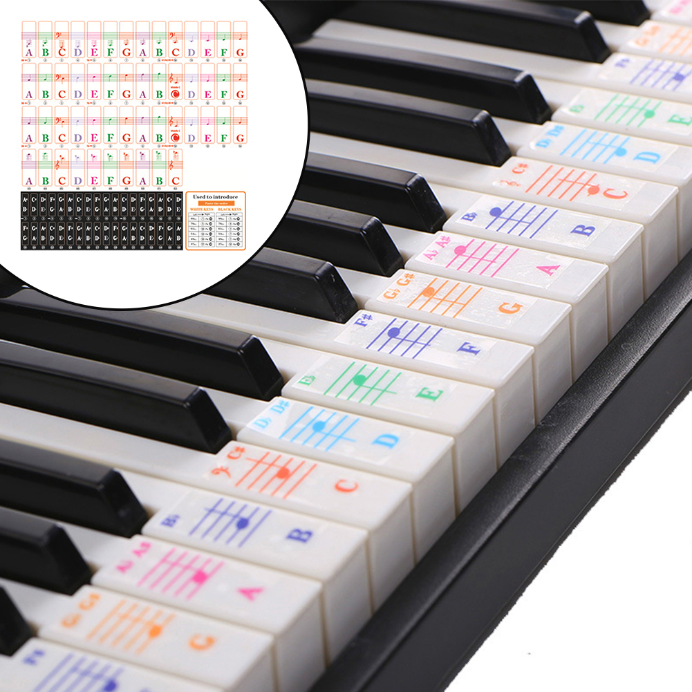 Keys Piano Keyboard Sticker DIY Multifunction For Beginners Electronic Organ