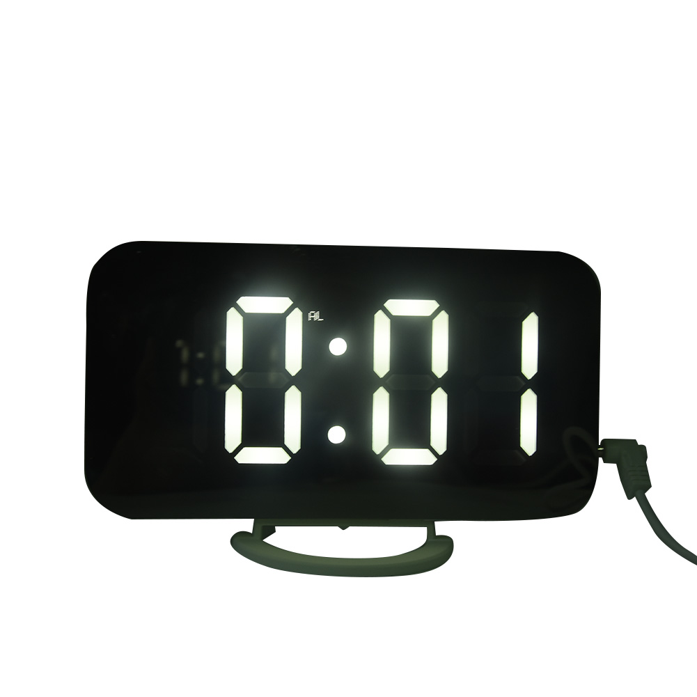 thumbnail 13 - New Digital LED Mirror Alarm Clock Dimmable LED Light Sensor Time Bedside Clock