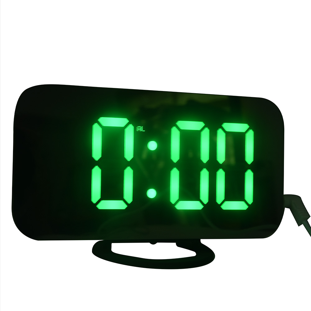 thumbnail 12 - New Digital LED Mirror Alarm Clock Dimmable LED Light Sensor Time Bedside Clock