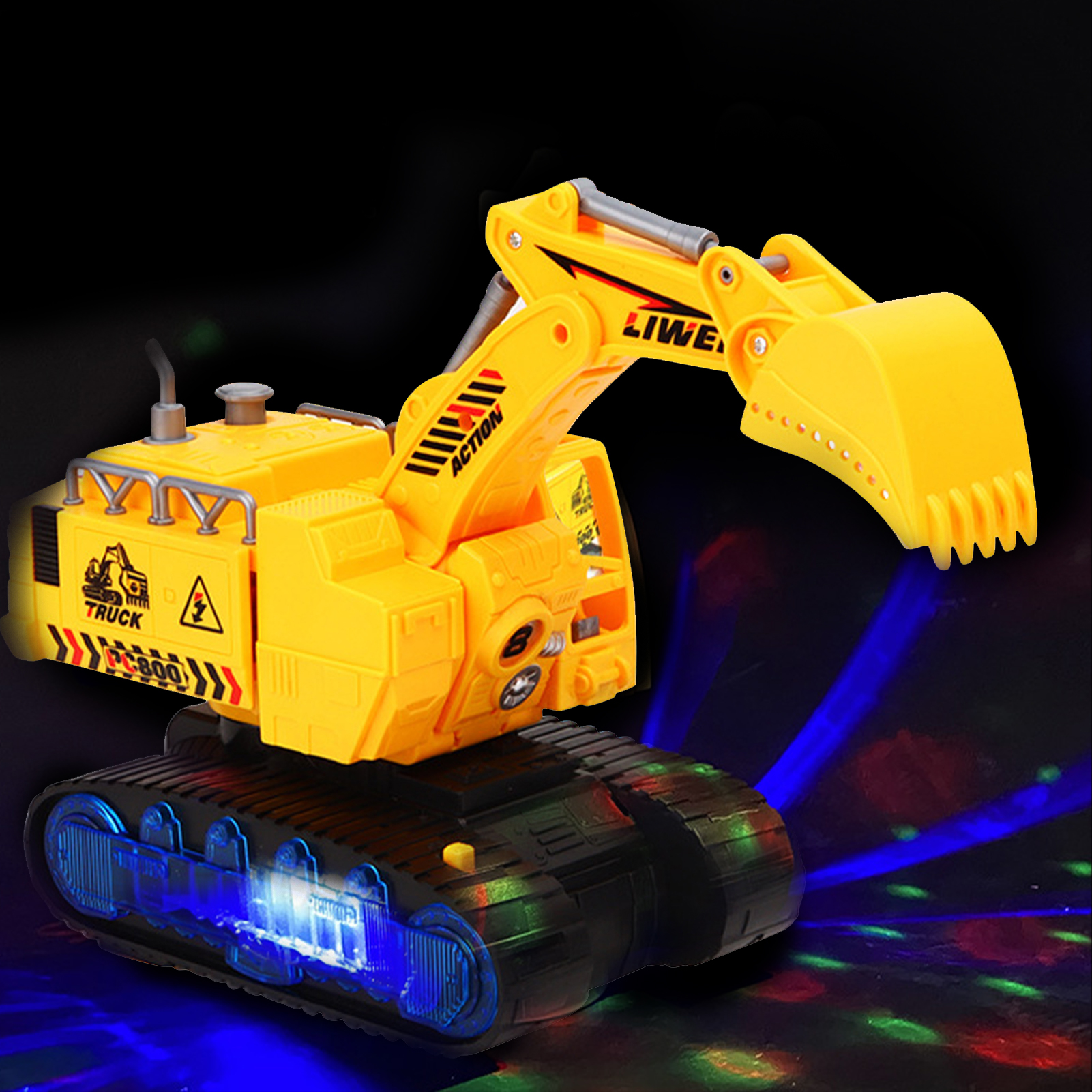 2 In 1 Model Robot Electric Excavator Transforming Toy ABS With Music Light